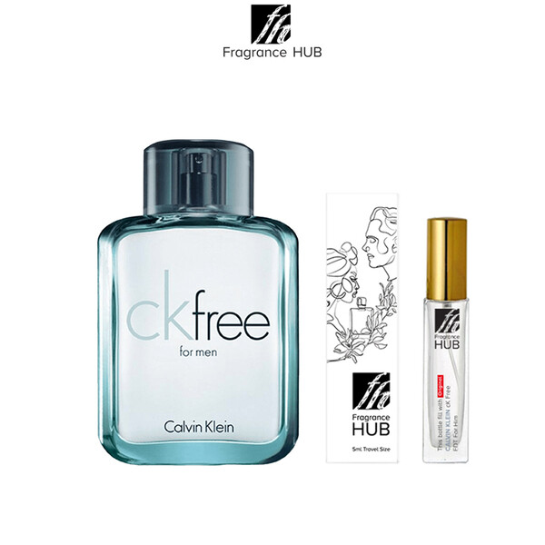 Calvin Klein cK Free EDT Men 5/10ML Travel Size Perfume (Refill by Fragrance HUB)