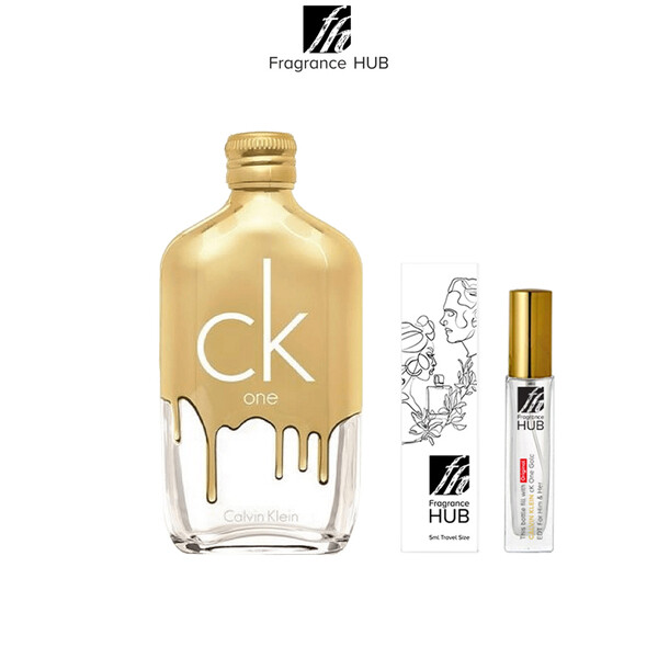 Calvin Klein cK One Gold EDT Men 5/10ML Travel Size Perfume (Refill by  Fragrance HUB)