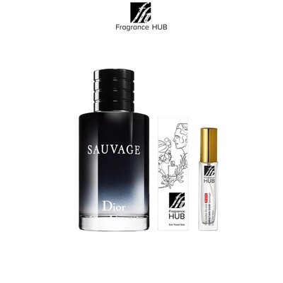 Christian Dior CD Sauvage EDT Men 5/10ml Travel Size Perfume (Refill by Fragrance HUB)