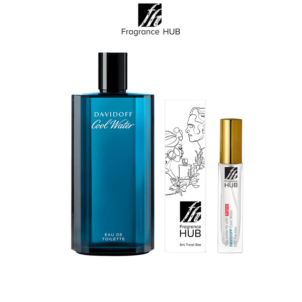 Davidoff Cool Water EDT Men 5/10ML Travel Size Perfume (Refill by Fragrance HUB)