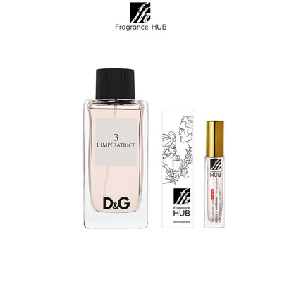 Dolce & Gabbana 3 L'imperatrice Pour Femme EDT Lady 10ml Travel Size Perfume (Refill by Fragrance HUB)