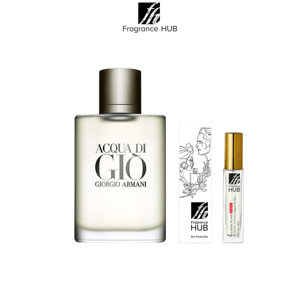 Giorgio Armani Aqua Di Gio EDT Men 5/10ml Travel Size Perfume (Refill by Fragrance HUB)