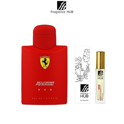 Ferrari Scuderia Red EDT Men 5/10ML Travel Size Perfume (Refill by Fragrance HUB)