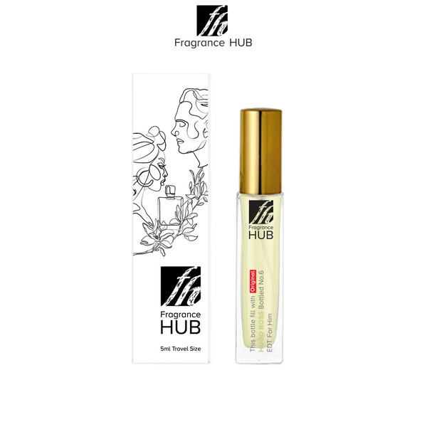 Hugo Boss Bottled No.6  EDT Men 5/10ML Travel Size Perfume (Refill by Fragrance HUB)