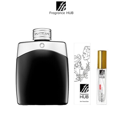 Mont Blanc Legend EDT Men 5/10ML Travel Size Perfume (Refill by Fragrance HUB)
