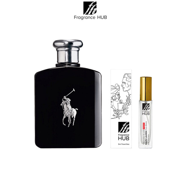 Ralph Lauren Polo Black EDT Men 5/10ml Travel Size Perfume (Refill by Fragrance HUB)