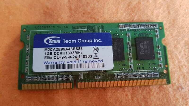 Memoria SODIMM DDR3 1 GB 1600 MHz