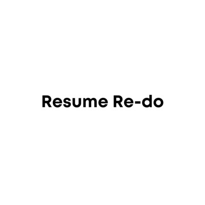 Resume Re-Do