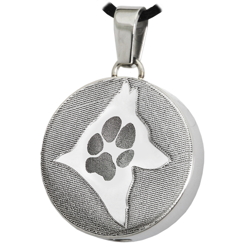 Silhouette with Paw Print