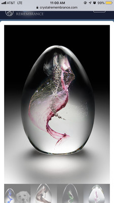 Glass Egg Urn
