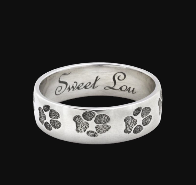 Wrap Around Paw Print Ring