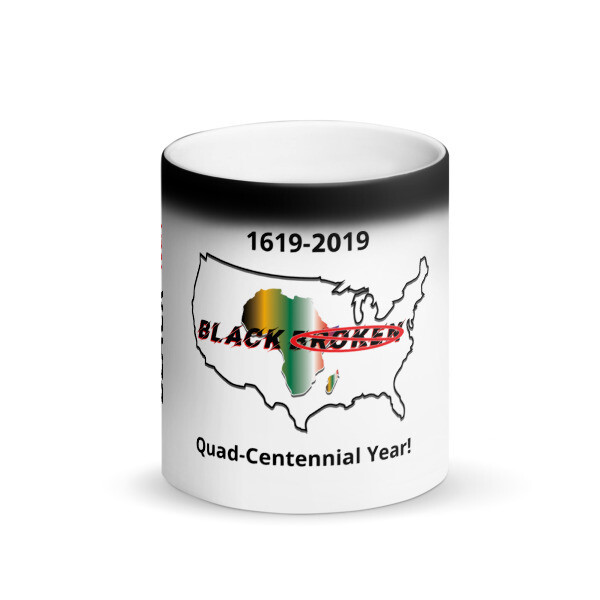 Quad-Centennial Matte Black Magic Mug