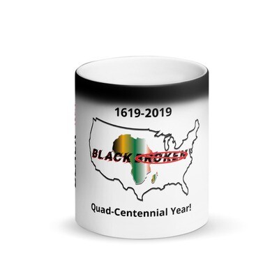 Quad-Centennial Matte Black Magic Mug