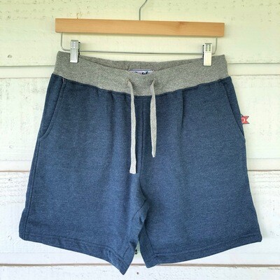 Navy Fleece Shorts-Patriotic Pockets