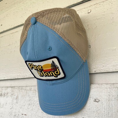 Pine Island Hat-Unstructured Light Blue