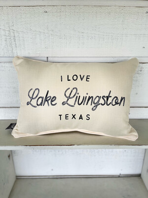 Pillow-I Love Lake Livingston