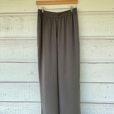 Washed Stain Wide Leg Pant-Olive