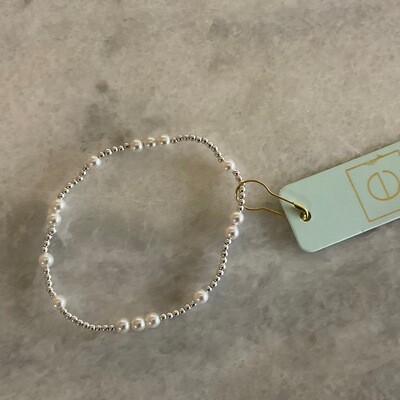 Hope Unwritten Sterling 4mm bead bracelet, pearl