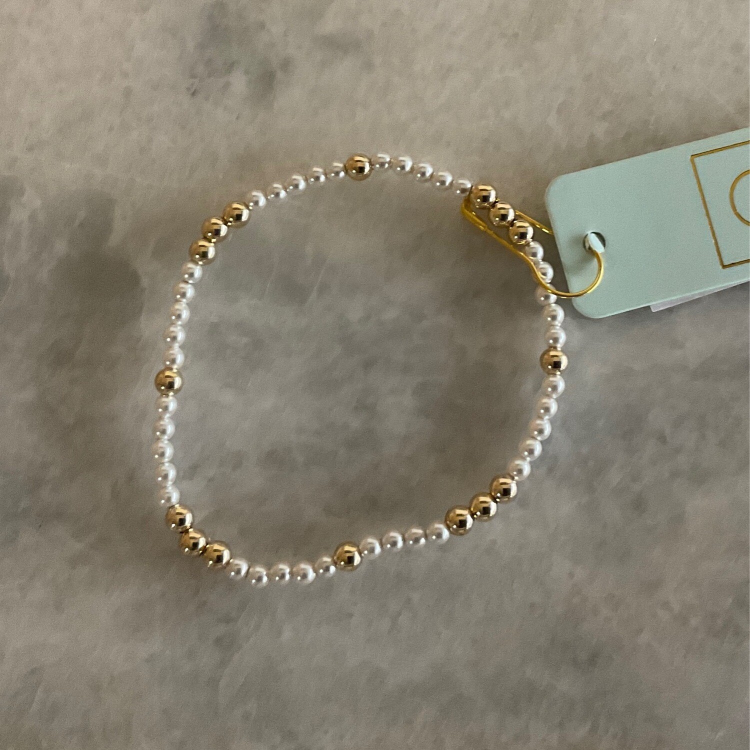 Worthy 3mm bead bracelet, pearl