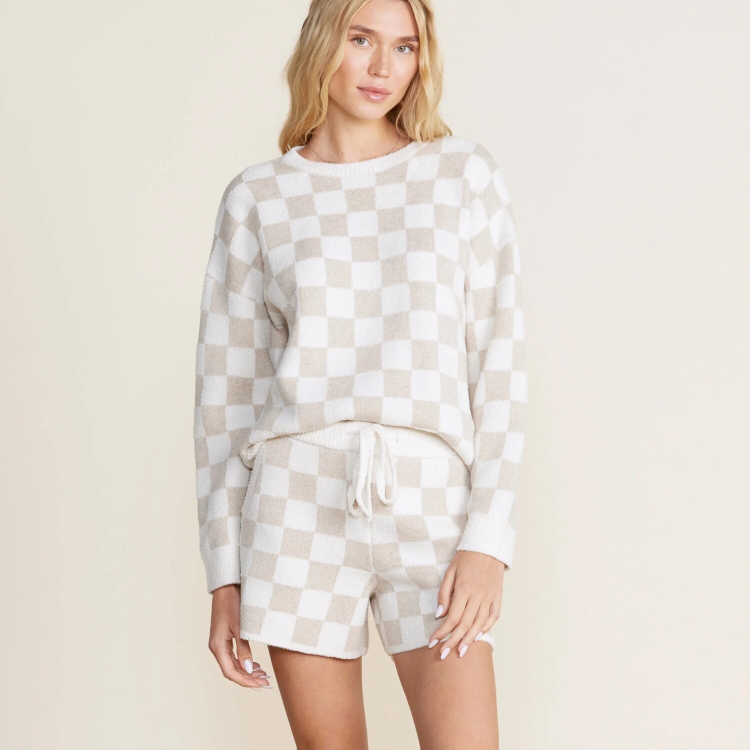 Cozychic Cotton Checkered Shorts