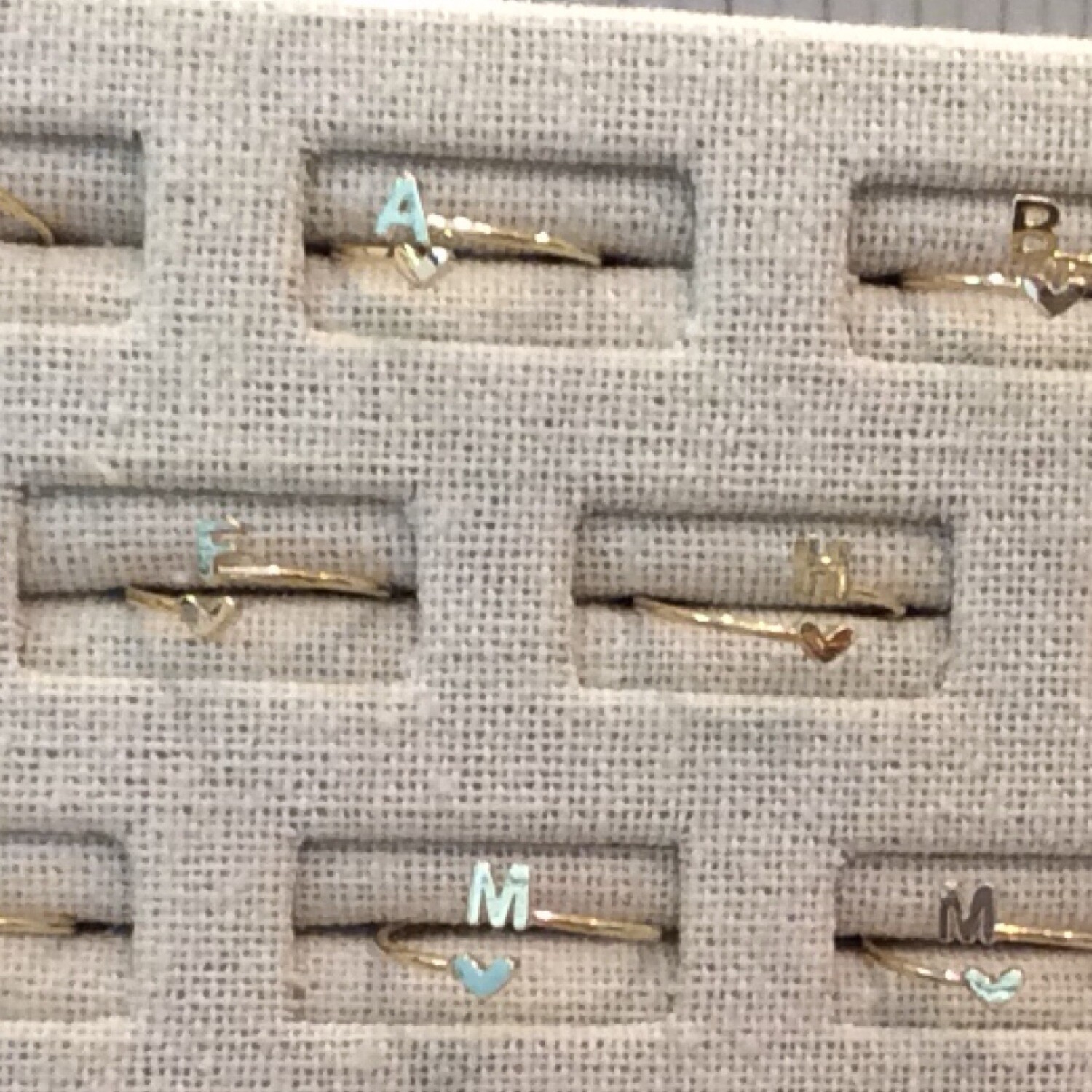 Initial Heart Ring - Gold