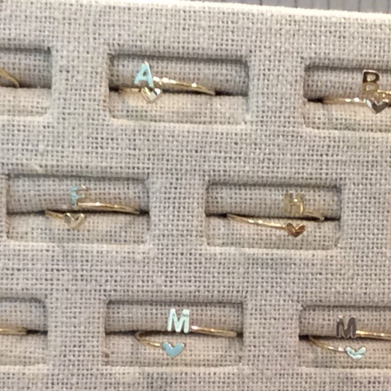 Initial Heart Ring - Gold