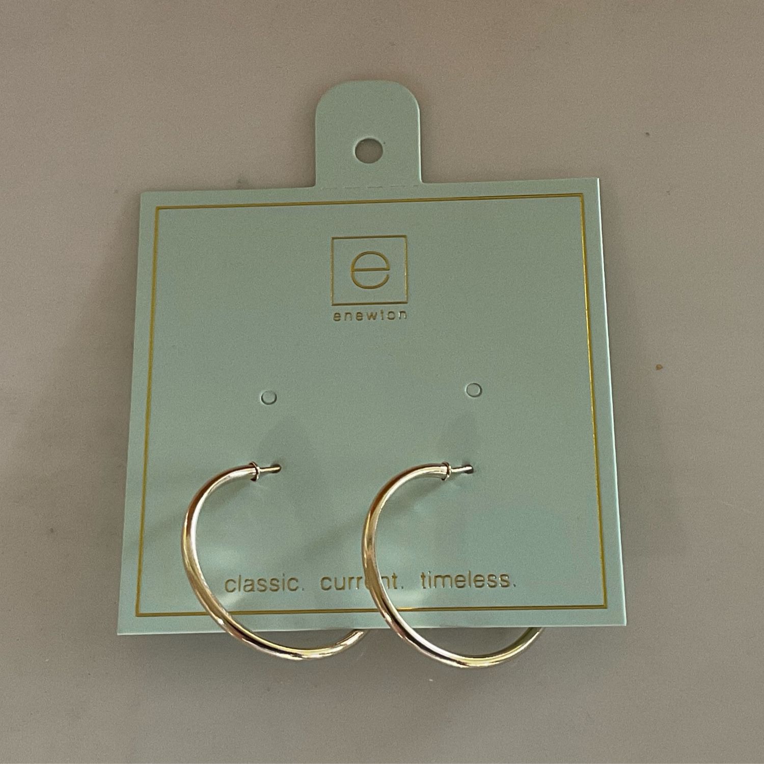 Round Gold 1.25” Post Hoop-2mm