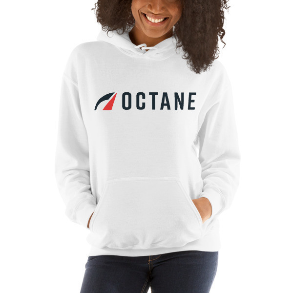 Octane Logo Hoodie White