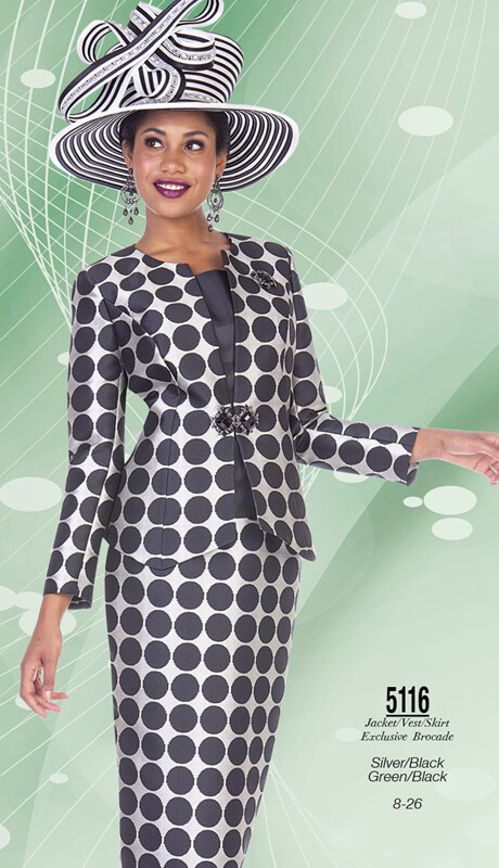 Brocade Ladies Church Suit