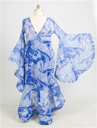 Paisley Printed Mesh Dress