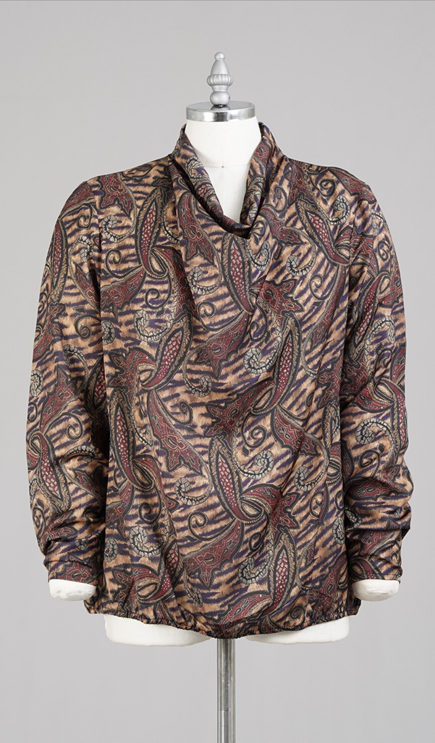 Heidi Daus, Draped Collar Top: Camel Brown: Size 1X