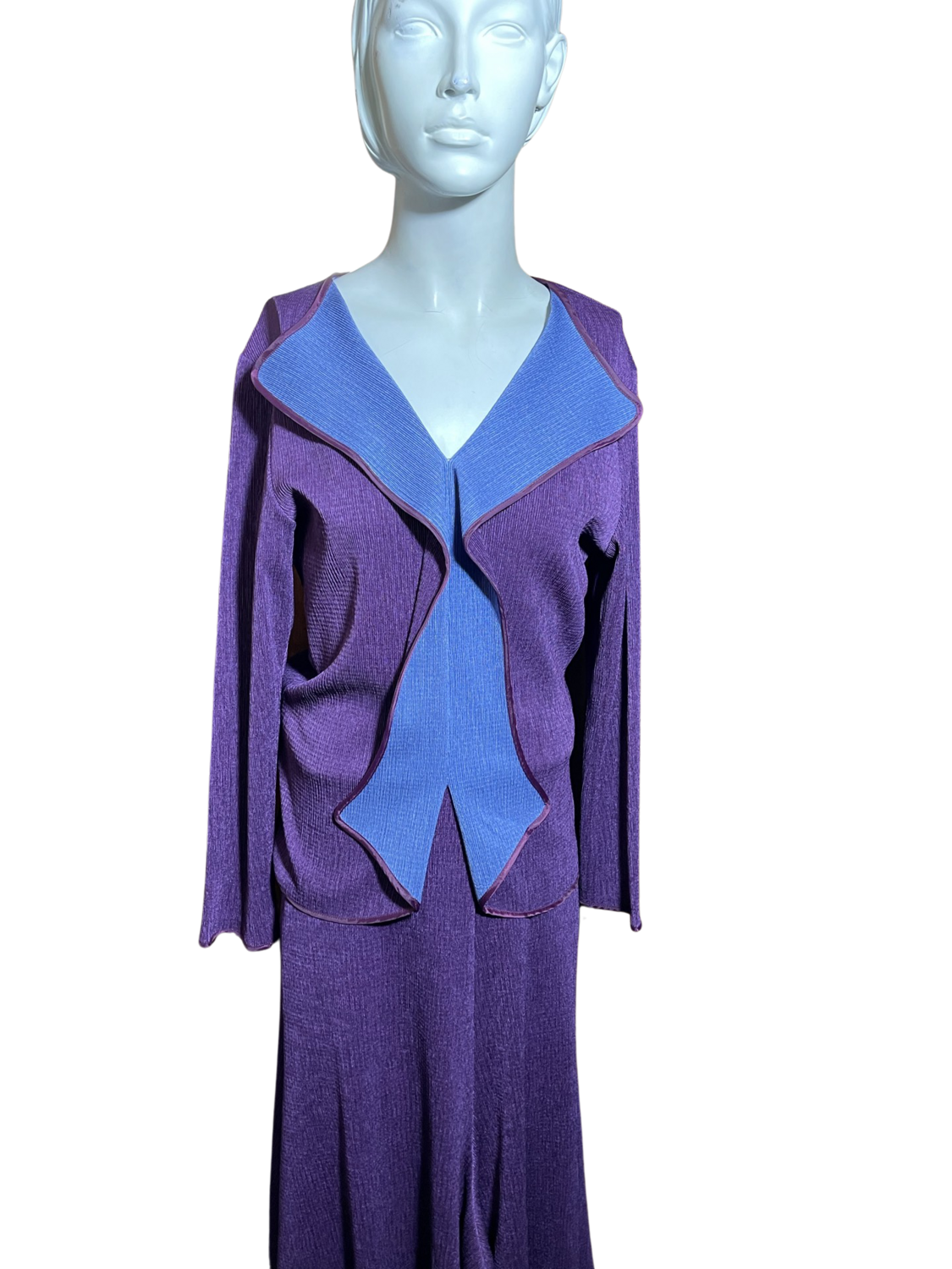Jerry T Purple &amp; Ble Skirt-set
