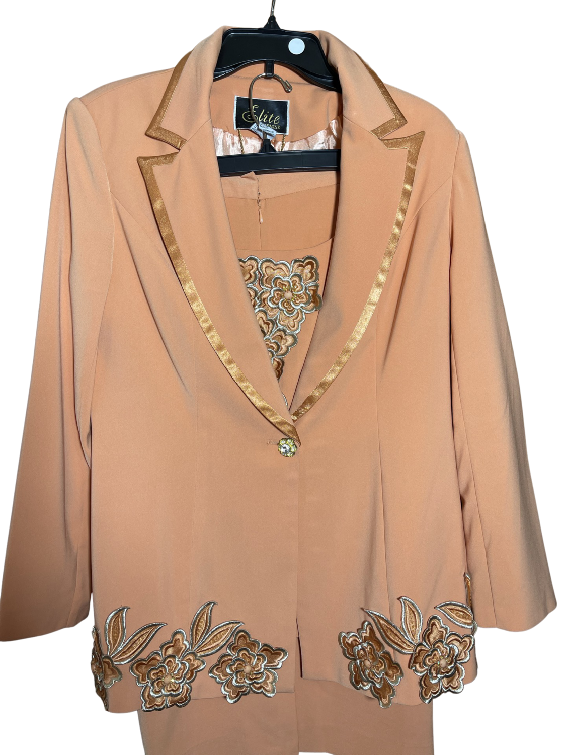 Elite Champagne Dress Suit