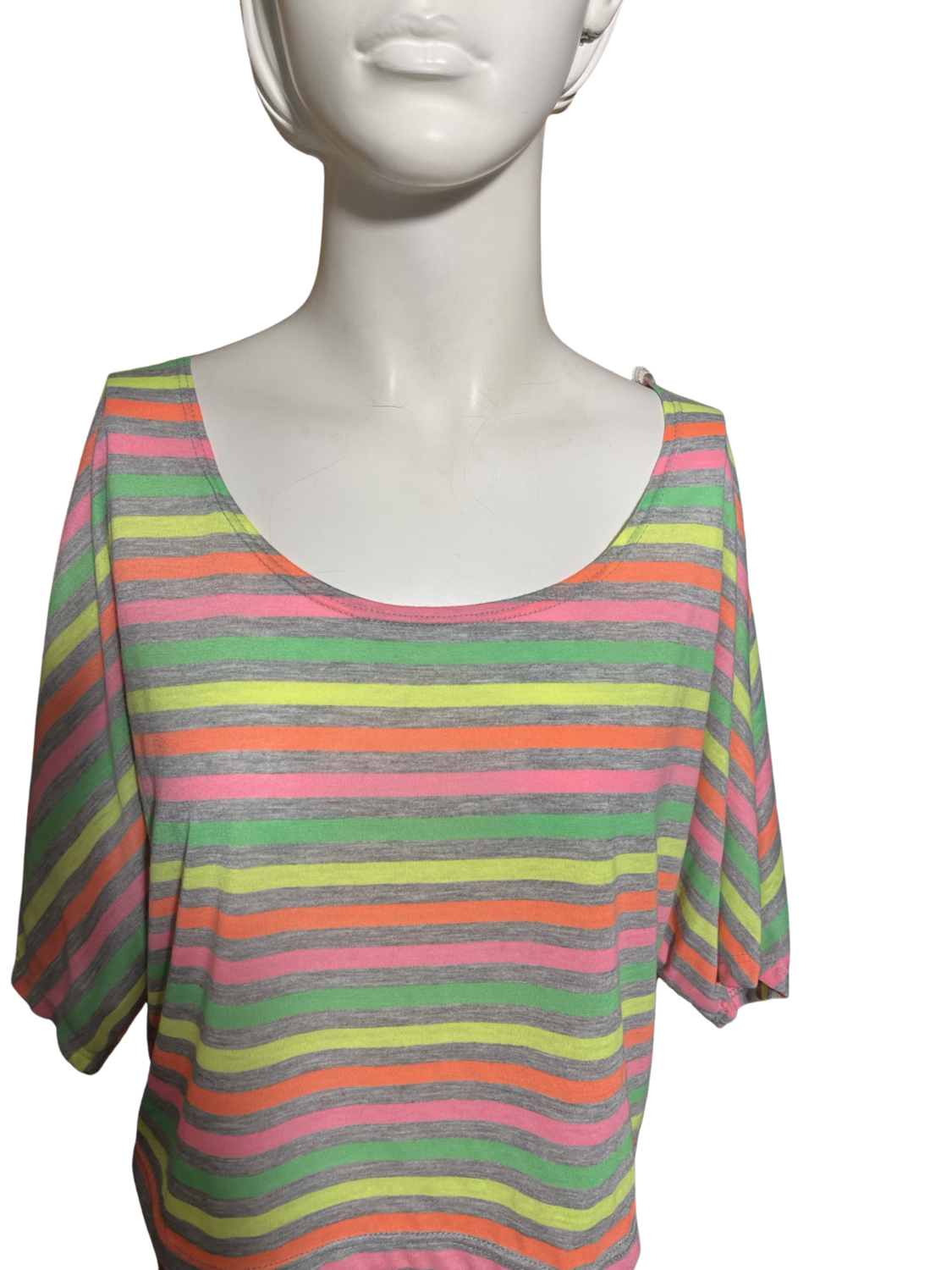 Jany D Multi-Colored Striped Shirt