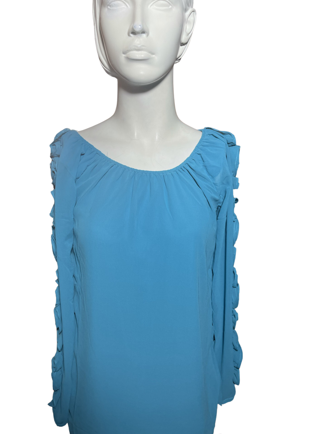 Veleno New York Turquoise Floral Sleeve Blouse