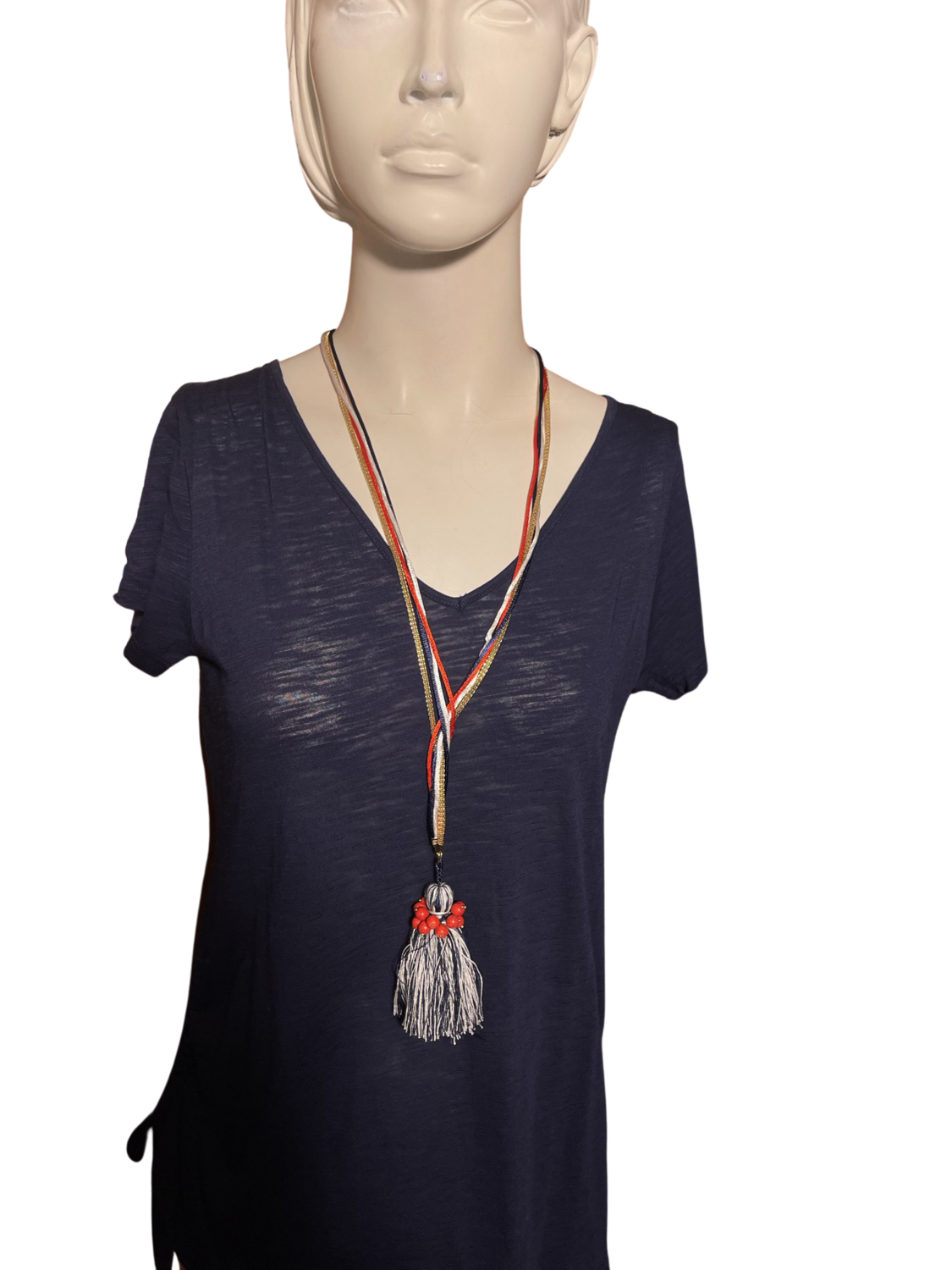 Melissa Page Navy Knit Top