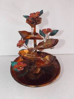 Dogwood Flowers and Leaves, Copper Water Table Fountain, extra small size (available/created by order, please see item details for shipping/ inventory) Dogwood Flowers and Leaves, Copper Water Table Fountain, extra small size (available/created by order, please see item details for shipping/ inventory)