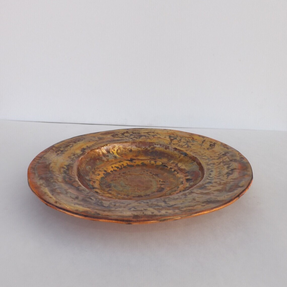 Decorative Copper Platter/Bowl/Dish Seamless, Hand Hammered (new and 1 in-stock)