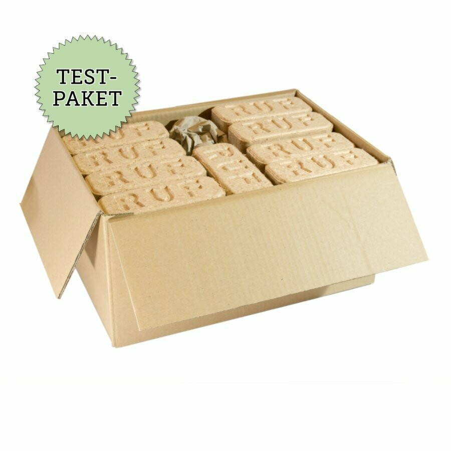 Testpaket - Holzbriketts RUF 16 kg - inkl. 25 € Gutschein Testpaket - Holzbriketts RUF 16 kg - inkl. 25 € Gutschein