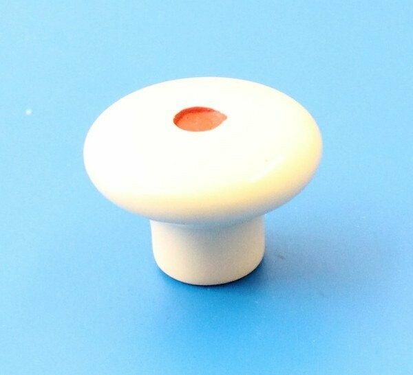 Knob for starter cable, white/red