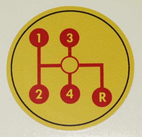 Aufkleber „Schaltschema 4-Gang“