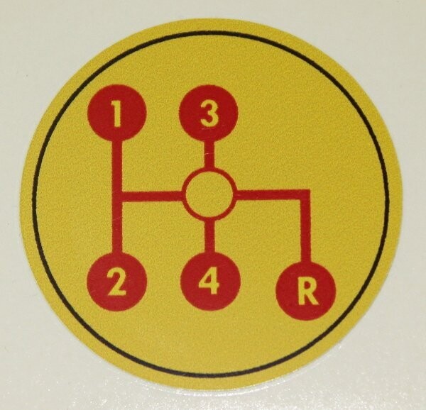 Sticker "Gearshift diagram 4-speed"