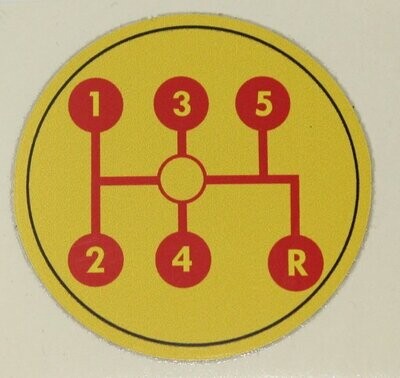 Aufkleber „Schaltschema 5-Gang“