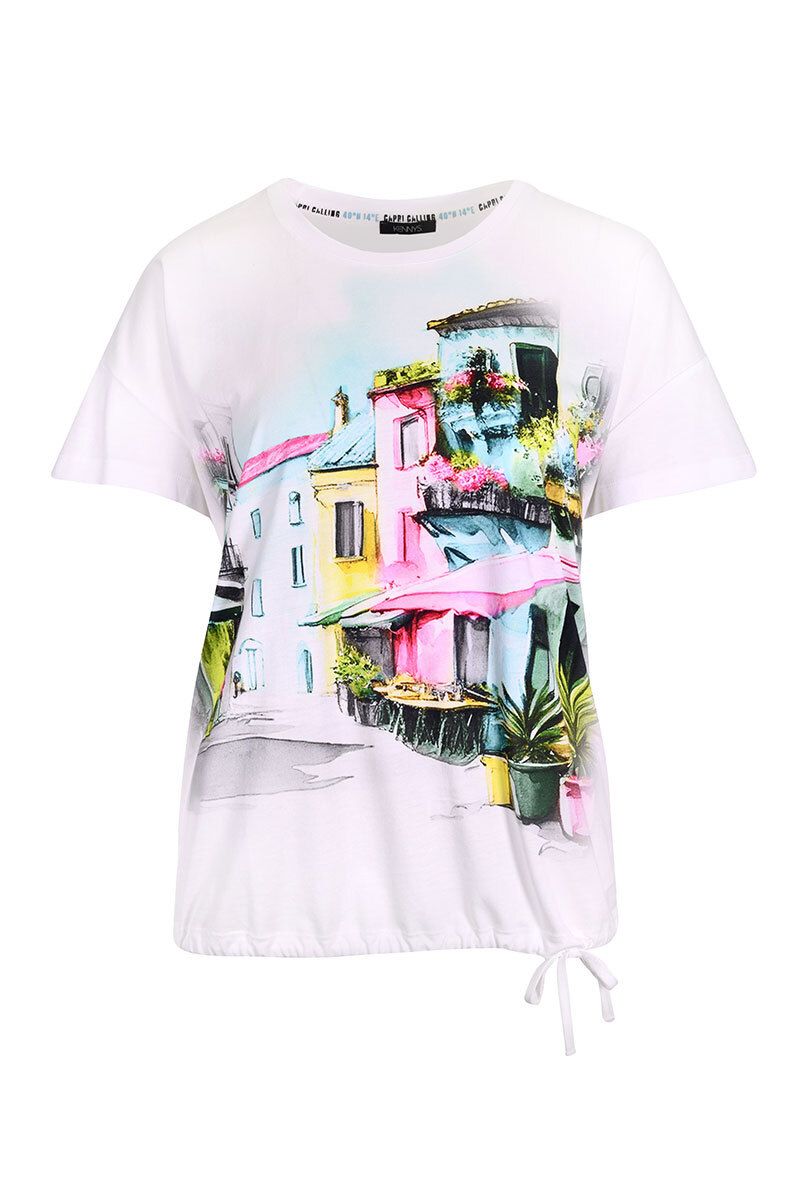 T-Shirt Stadt weiss