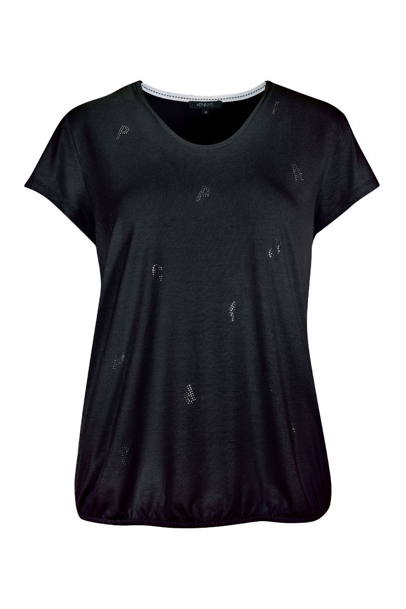T-Shirt Allover Steinchen WEISS!!