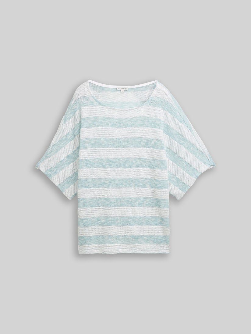 Loose Fit T-Shirt Fledermausärmel mint/offwhite