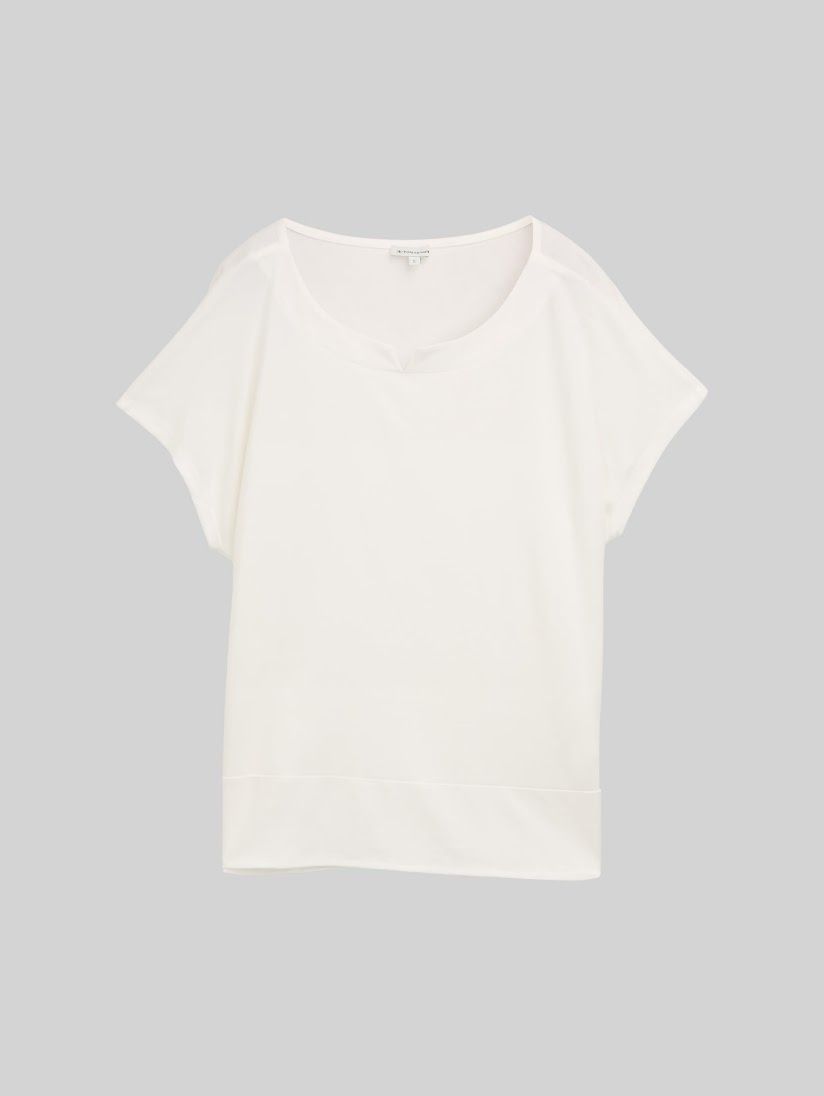 T-Shirt Materialmix offwhite