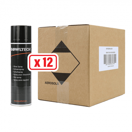 CAJA ESPRAY PARA ZAPATOS BOWLTECH x 12 UNIDADES