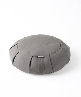 Essential Cotton Round Meditation Cushion - Fossil Grey