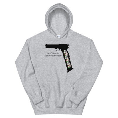 Load the Clip With Knowledge Unisex Hoodie